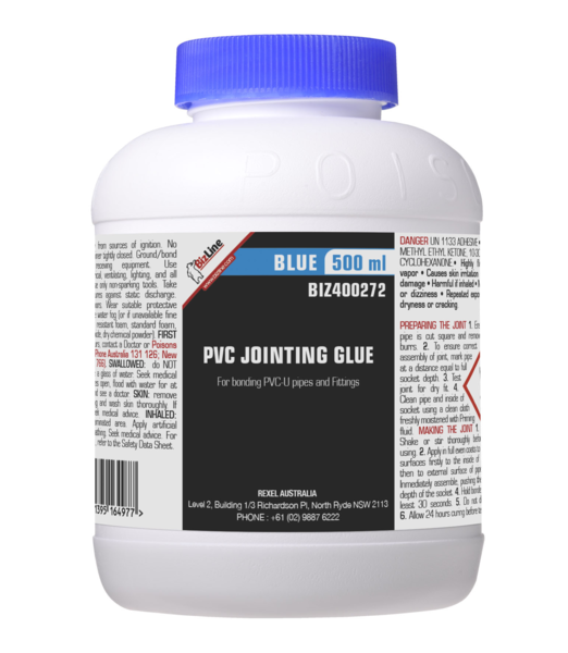 Blue PVC glue