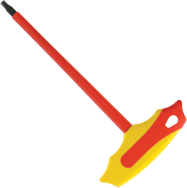1000 V insulated 6-sided male wrench with T handle