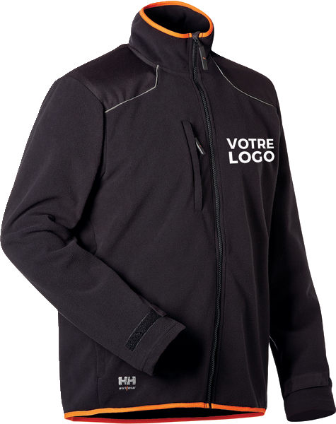 PANTALON EVOLUTION SANS POCHES PORTE OUTILS NOIR FLOCAGE