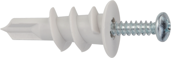 Self-drilling plaster nylon plugs