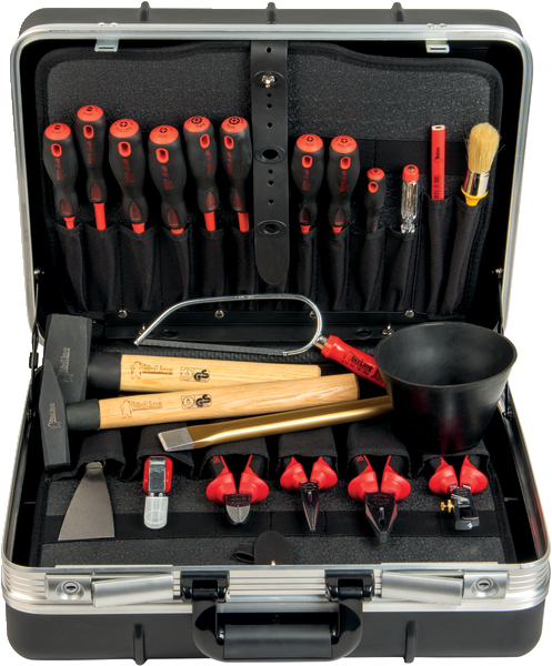 Black ABS case with 25 tools