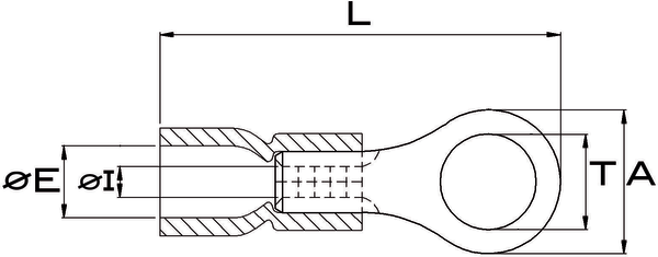 Pre-insulated terminals and sleeves, wire cross-section 4 to 6 mm²