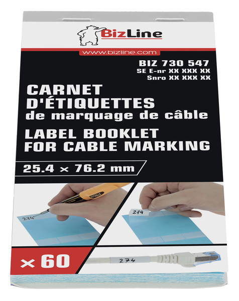 Carnet de marquage de câble